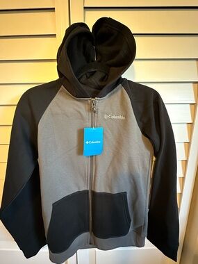 Columbia Black & Gray Hoodie with Teal Accent